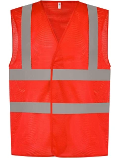 HVW 120 HiVis síťovaná bezpečnostní vesta model 22502255 red - Yoko