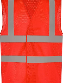 HVW 120 HiVis síťovaná bezpečnostní vesta model 22502255 red - Yoko