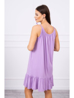 Šaty s tenkými ramienkami fialové