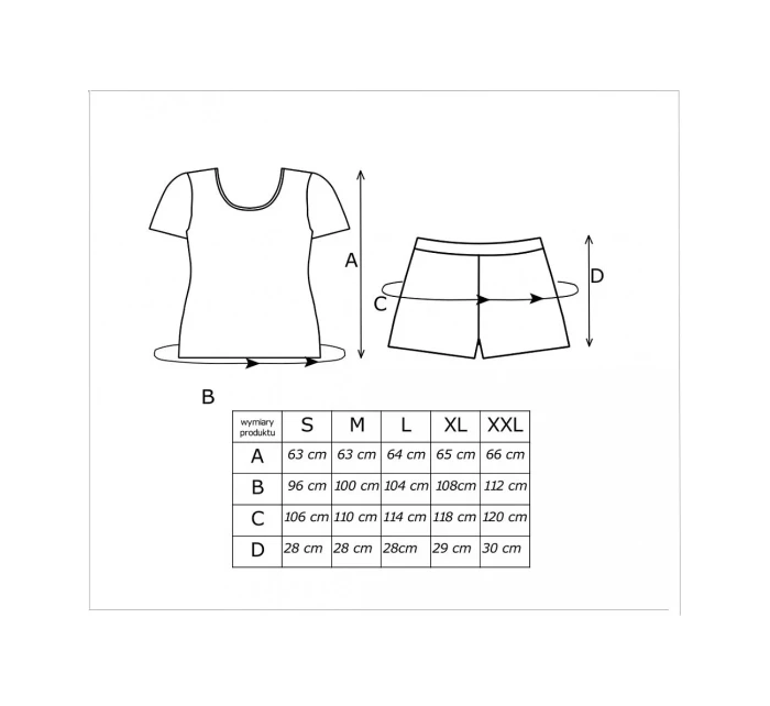 Pyžamo Donna Cherry Short kr/r S-2XL