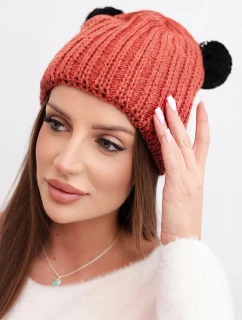 Dámská zimní čepice pletená s bambulí model 21817795 - K-Fashion