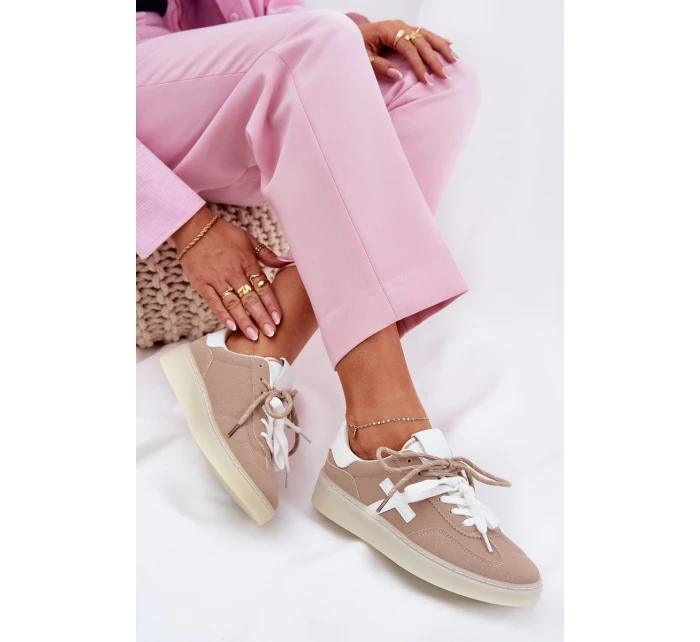 Nízké Dámské Sportovní Boty Béžové model 21685644 - Boto