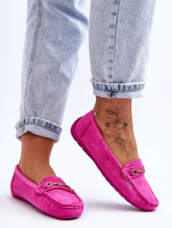 Dámske klasické semišové mokasíny ružové Corinell