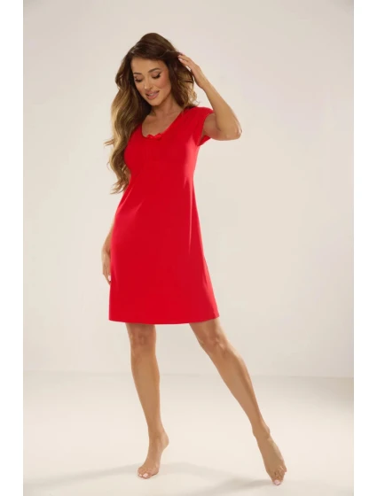 Dámska nočná košeľa Visa 870 Red - De Lafense