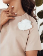 Dámské tričko beige model 21975625 - Dstreet Dámské tričko beige model 21975625 - Dstreet