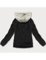 Čierna dámska bunda s ozdobnou kapucňou Miss TiTi (3295) Čierna dámska bunda s ozdobnou kapucňou Miss TiTi (3295)