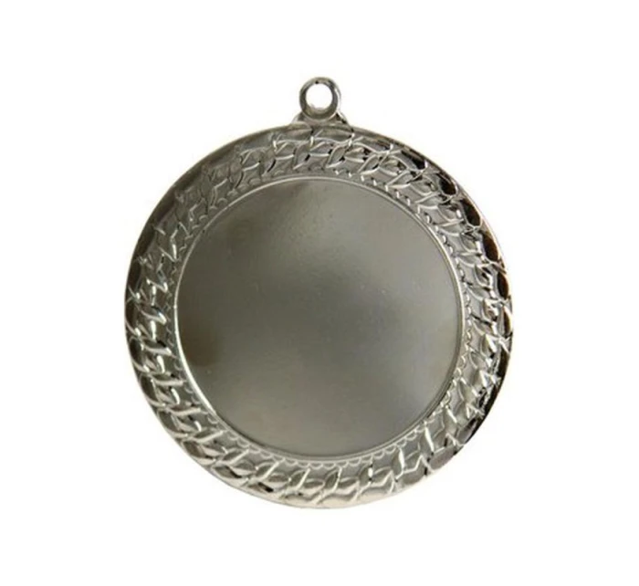 Strieborná medaila s priestorom pre emblém 50 mm - oceľová medaila Strieborná medaila s priestorom pre emblém 50 mm - oceľová medaila