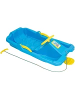 ADAŚ PLASTOVÝ PLECH S BRZDOU A DIERKOU 84x43x25CM MODRÝ