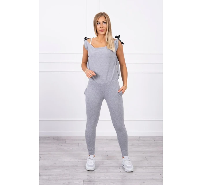 s nápisem šedý model 18743246 - K-Fashion