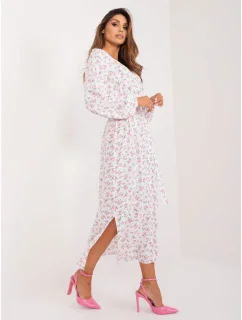 LK SK 509318 šaty.74 biela a ružová