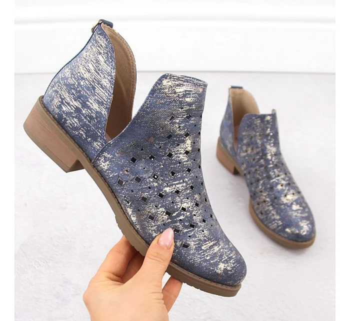 Dámska obuv W SA62-102 SAN12D blue - M.Daszynski Dámska obuv W SA62-102 SAN12D blue - M.Daszynski