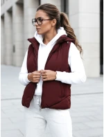 Dámská prošívaná vesta vínová Dstreet model 21990683 - FashionStreet
