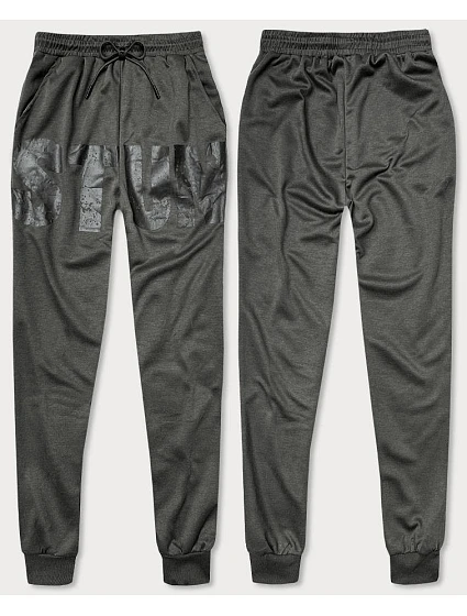 Pánske tepláky s potlačou Dark Grey (8K191) Pánske tepláky s potlačou Dark Grey (8K191)