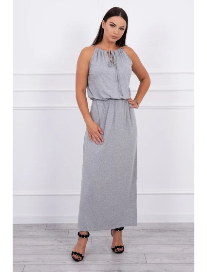 Boho šaty so šedými záhybmi