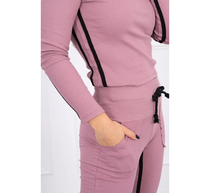 Súprava s dvojitými pruhmi tmavo ružová Súprava s dvojitými pruhmi tmavo ružová