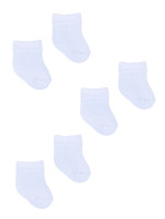 Dojčenské ponožky Yoclub Baby Turn Cuffs 3-pack SKA-0009U-0100 White