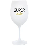 SUPER TÁTA - biely pohár na víno 350 ml