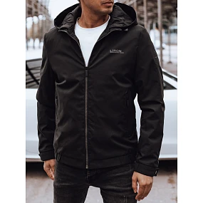 Pánska prechodná bunda s kapucňou čierna FashionStreet TX4915 Pánska prechodná bunda s kapucňou čierna FashionStreet TX4915