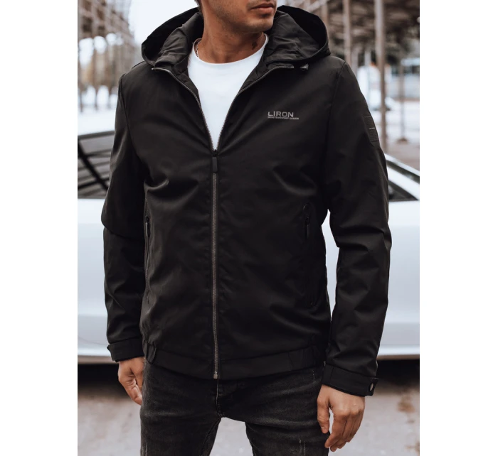 Pánska prechodná bunda s kapucňou čierna FashionStreet TX4915 Pánska prechodná bunda s kapucňou čierna FashionStreet TX4915