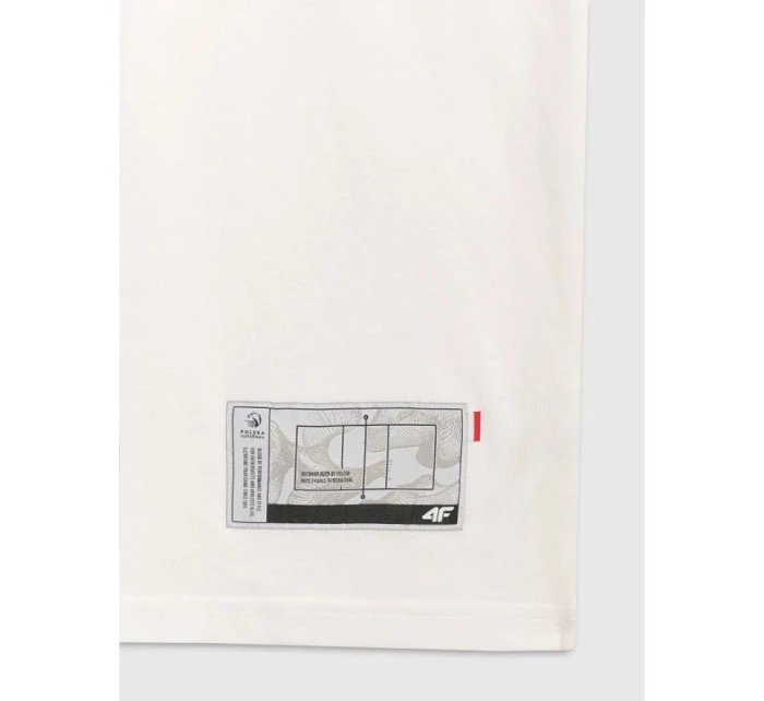 Pánske volejbalové tričko s potlačou 4F 4FRAW25TTSHM3319-10S Pánske volejbalové tričko s potlačou 4F 4FRAW25TTSHM3319-10S