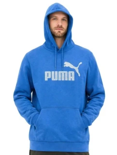 Puma športová klokanka s kapucňou pánska modrá bavlnená pánske