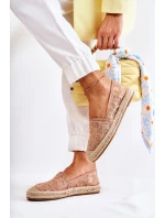 Klasické dámské espadrilky prolamované nude model 21588416 - S.Barski