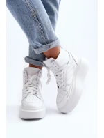 model 21647188 Dámské Kožené Sportovní Boty Na Platformě Bílé - Zazoo model 21647188 Dámské Kožené Sportovní Boty Na Platformě Bílé - Zazoo