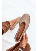 Semišové Dámské Baletky Big Star model 21690762 Béžové - Big Star Shoes