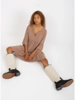 Šaty D73761M30214A3 tmavo lila