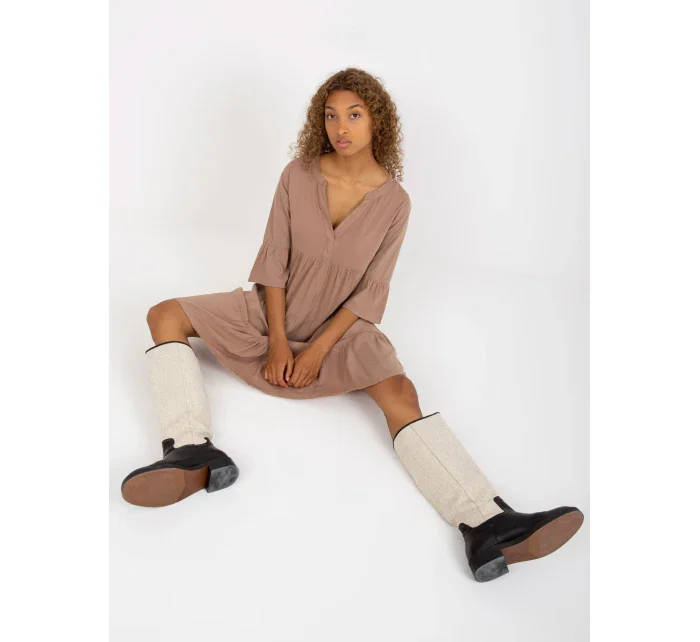 Šaty D73761M30214A3 tmavo lila