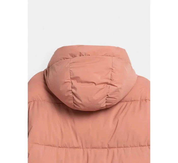 Dámsky kabát 4FAW23TDJAF236-64S Púdrovo ružová - 4F