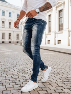 Pánske tmavomodré džínsové nohavice FashionStreet UX3993