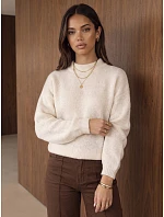 Sweter damski klasyczny z dekoltem model 22394723 - FashionStreet Sweter damski klasyczny z dekoltem model 22394723 - FashionStreet
