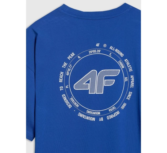 Pánske tričko oversize s potlačou 4F 4FWAW25TTSHM2403-36S Pánske tričko oversize s potlačou 4F 4FWAW25TTSHM2403-36S