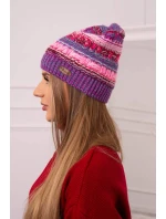 Fleecová čiapka Patrycja K254 pink neon+violet Fleecová čiapka Patrycja K254 pink neon+violet