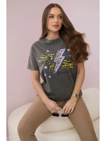 Haleka z rubaé bavly Rock hědý model 19659080 - K-Fashion Haleka z rubaé bavly Rock hědý model 19659080 - K-Fashion