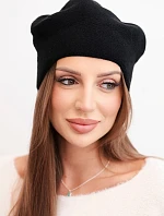Dámska vlnená klasická hladká čiapka K420 black