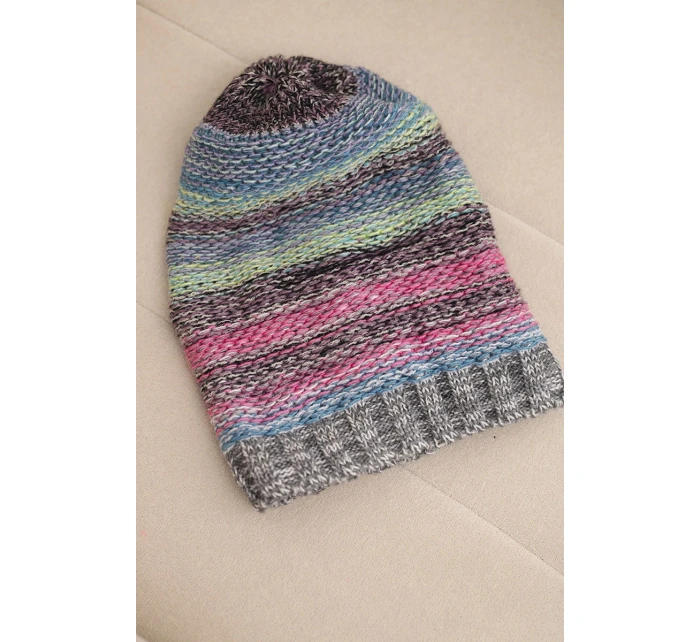 Čiapka s fleecom Krystyna K207 fialová+ružová Čiapka s fleecom Krystyna K207 fialová+ružová