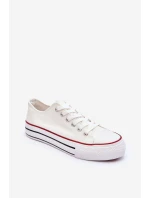 Trampki Klasyczne Niskie Na Platformie Białe Jazlyn