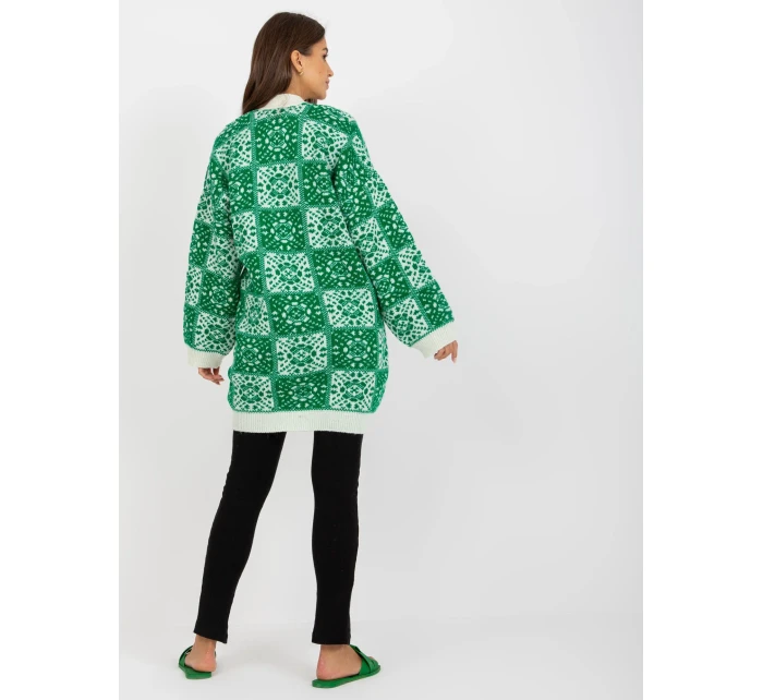 Dámsky sveter LC SW 0301 biely zelený Dámsky sveter LC SW 0301 biely zelený