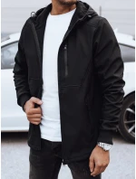 Pánska prechodná softshellová bunda s kapucňou čierna FashionStreet TX4819
