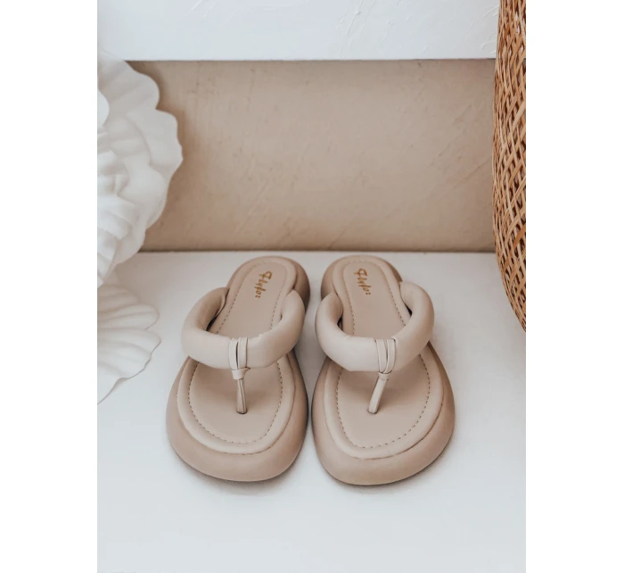 Dámské žabky beige model 21990301 - Dstreet