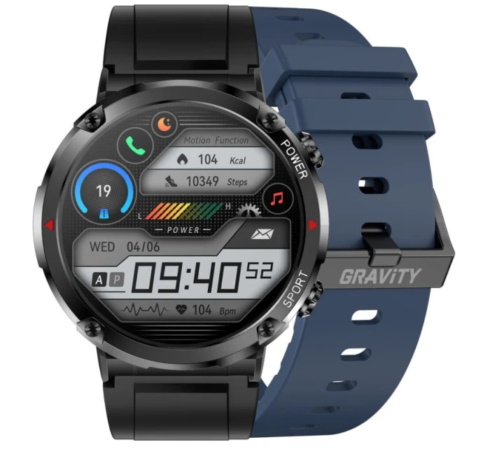 Chytré hodinky + modrý silikonový řemínek model 21805489 - Gravity Chytré hodinky + modrý silikonový řemínek model 21805489 - Gravity