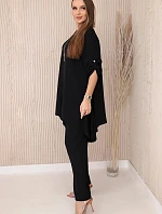 Súprava blúzka + nohavice s príveskom čierna