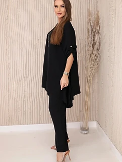 Súprava blúzka + nohavice s príveskom čierna