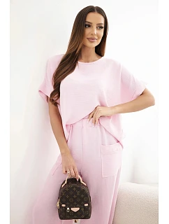 Viskózová blúzka + nohavice candy pink