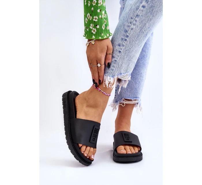 Damskie Klapki Big Star LL274429 Czarne