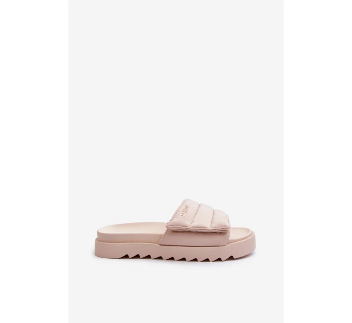 Dámské Žabky Na Platformě Big Star model 21660805 Beige - Big Star Shoes Dámské Žabky Na Platformě Big Star model 21660805 Beige - Big Star Shoes