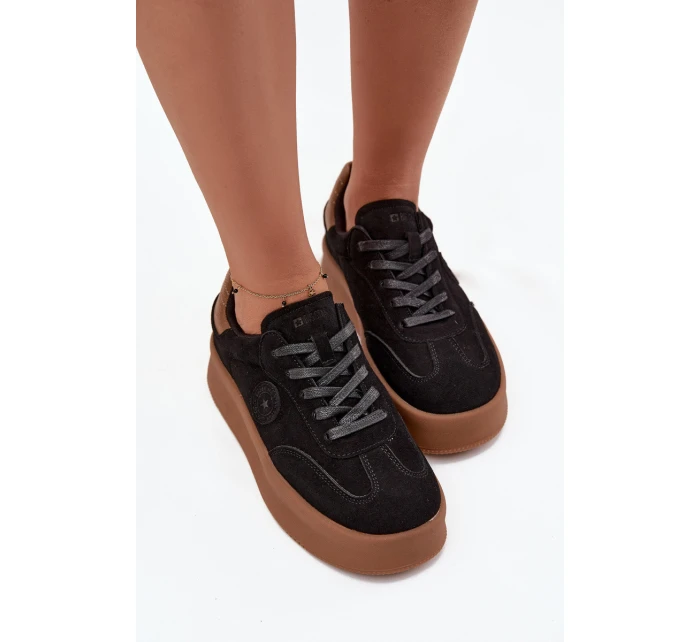 Sneakersy Damskie Na Platformie Big Star SS274761 Czarne