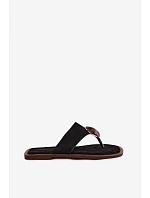 Dámské ploché žabky Černé Eko semiš model 22125642 - Boto